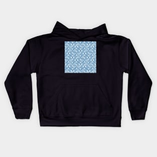 Pattern with a drawing of a dog head in profile Kids Hoodie